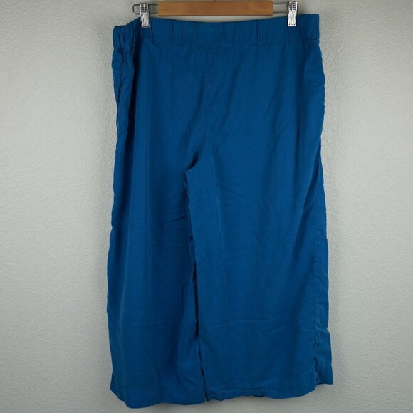 Fresh Produce Clare Seaport Blue Wide Leg Pants Large 100% Tencel - Picture 8 of 9